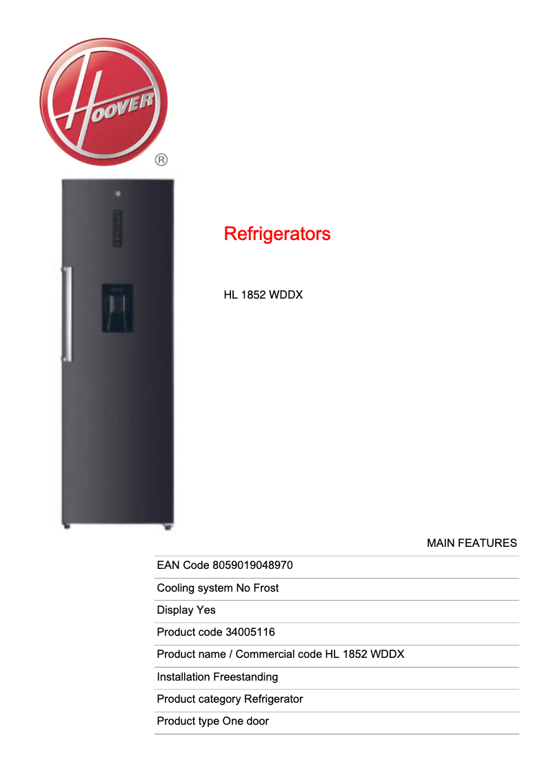 Image de la première page du manuel de l'appareil HL 1852 WDDX