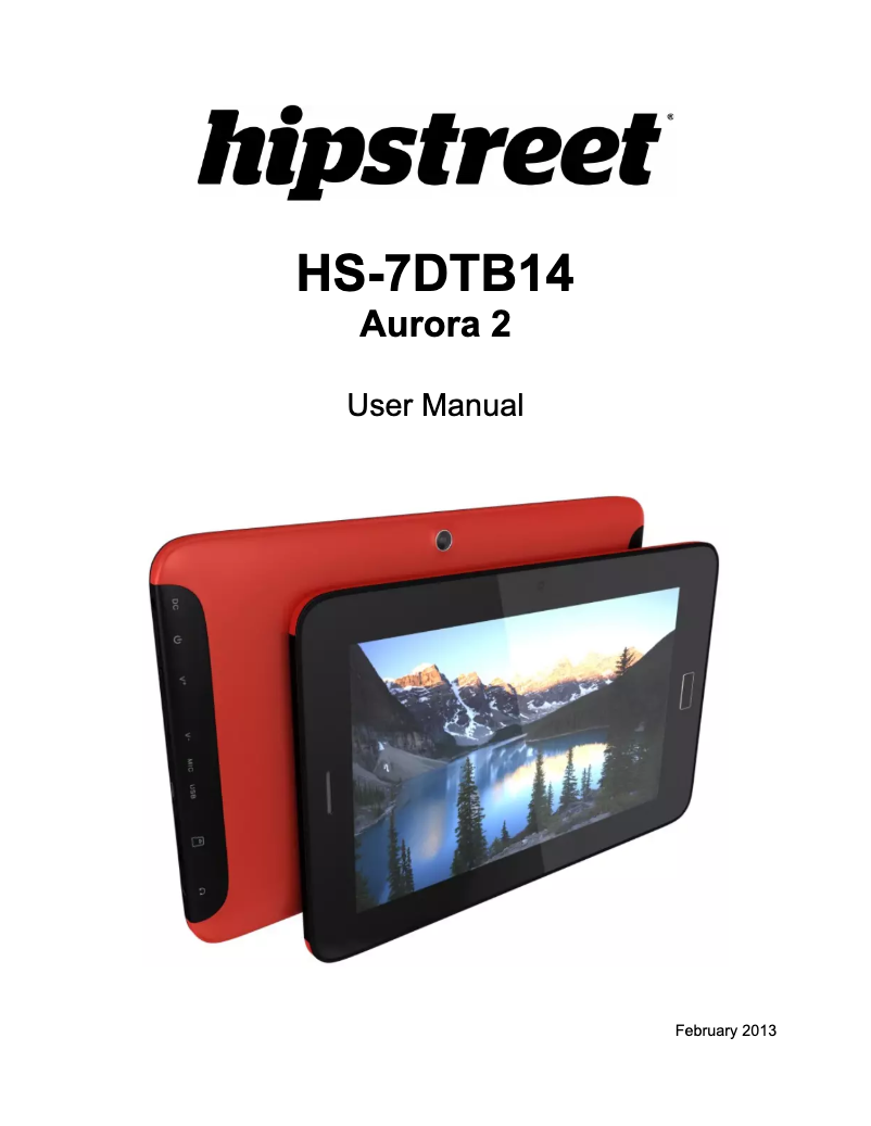 Image de la première page du manuel de l'appareil HS-7DTB14 Aurora 2
