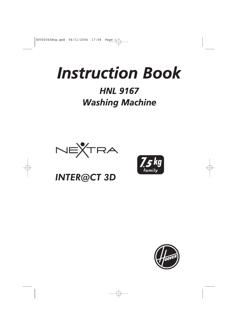 Image de la première page du manuel de l'appareil HNF 9167-86S