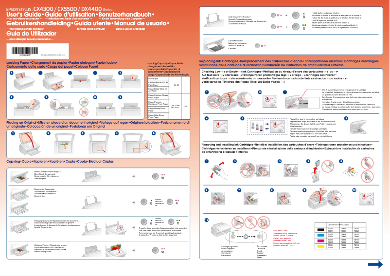Page 1 de la notice Manuel utilisateur Epson Stylus CX4300