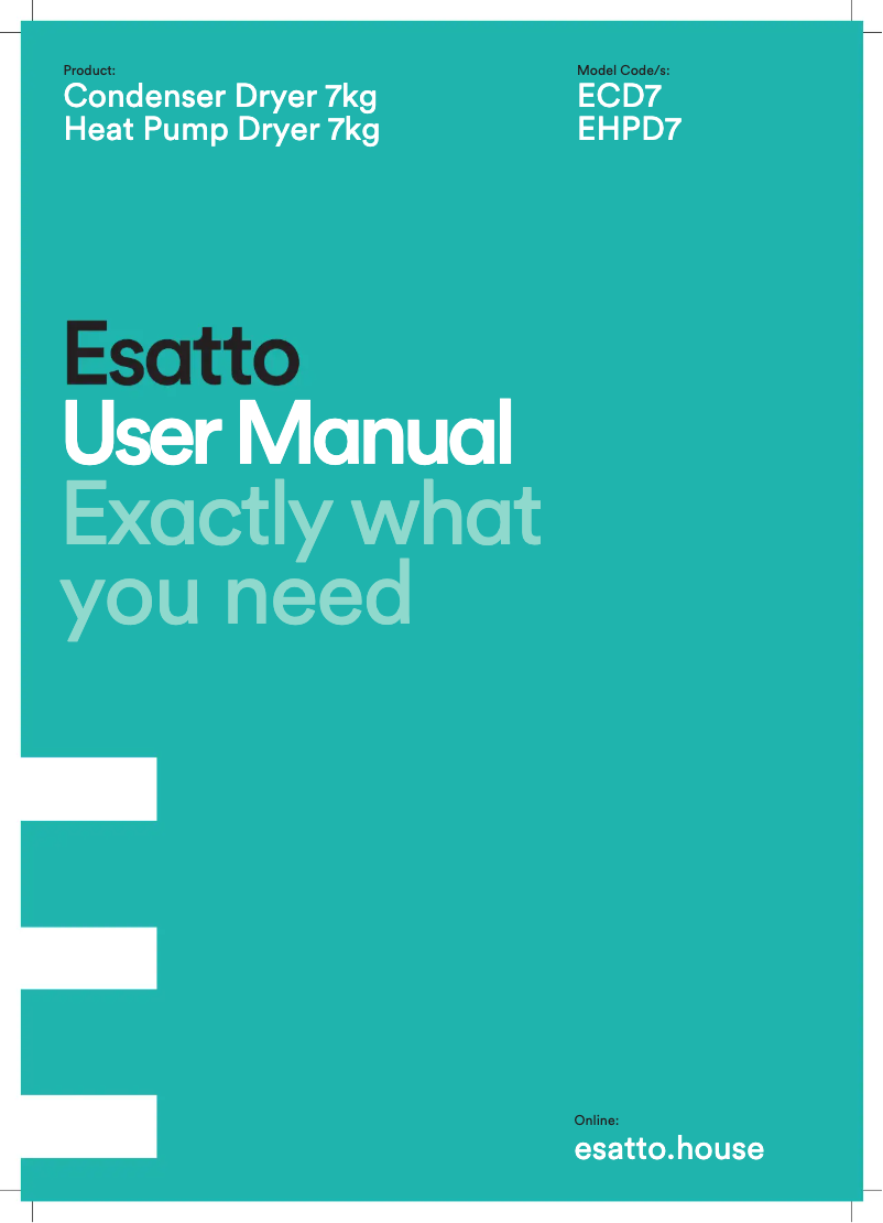 Página 1 del manual Manual de usuario Esatto EHPD7