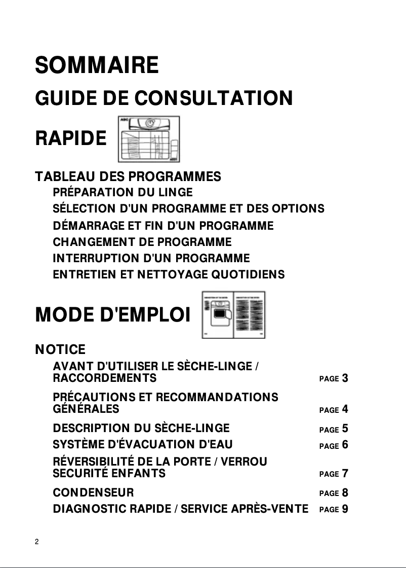 Page 1 de la notice Manuel utilisateur Whirlpool AWZ 8819