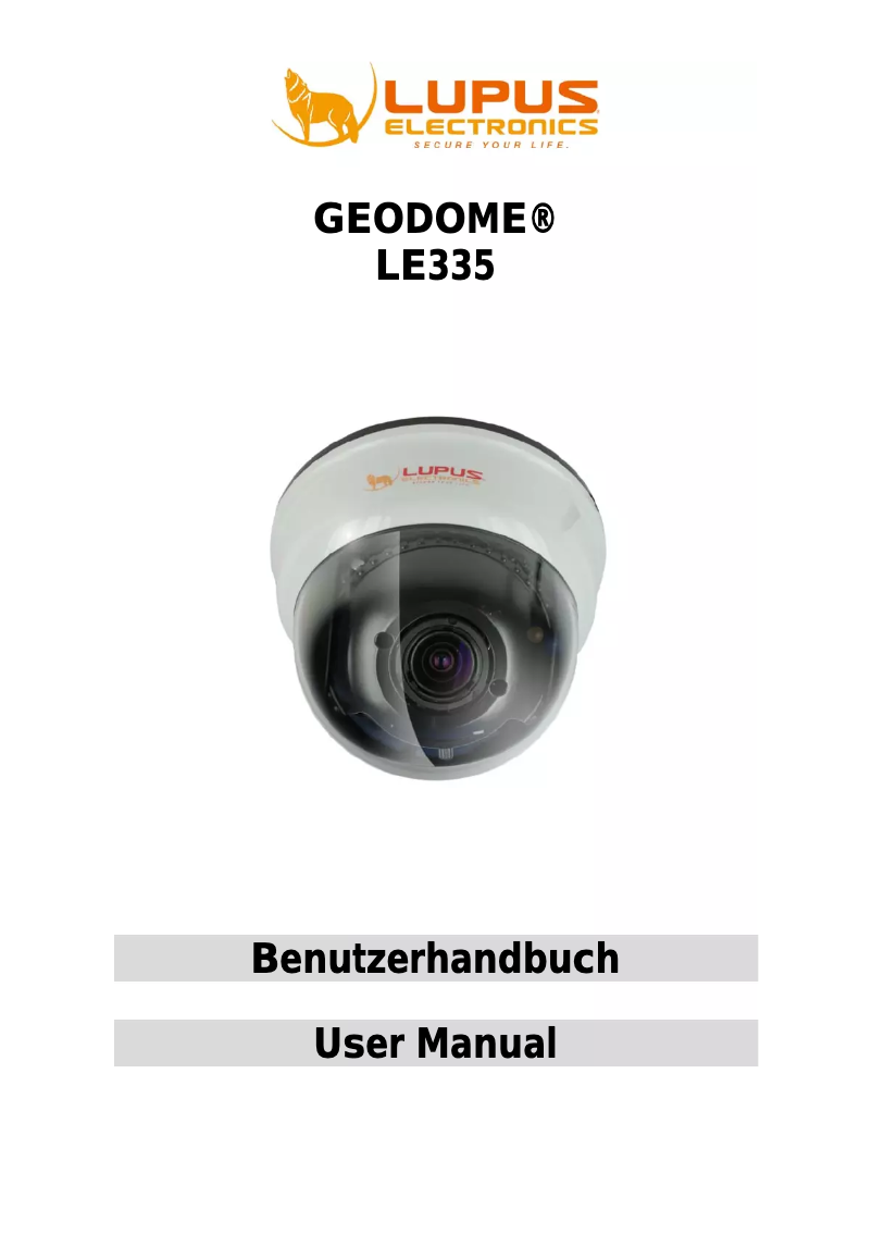 Page n°1 - Manuel utilisateur Lupus Electronics GEODOME LE335