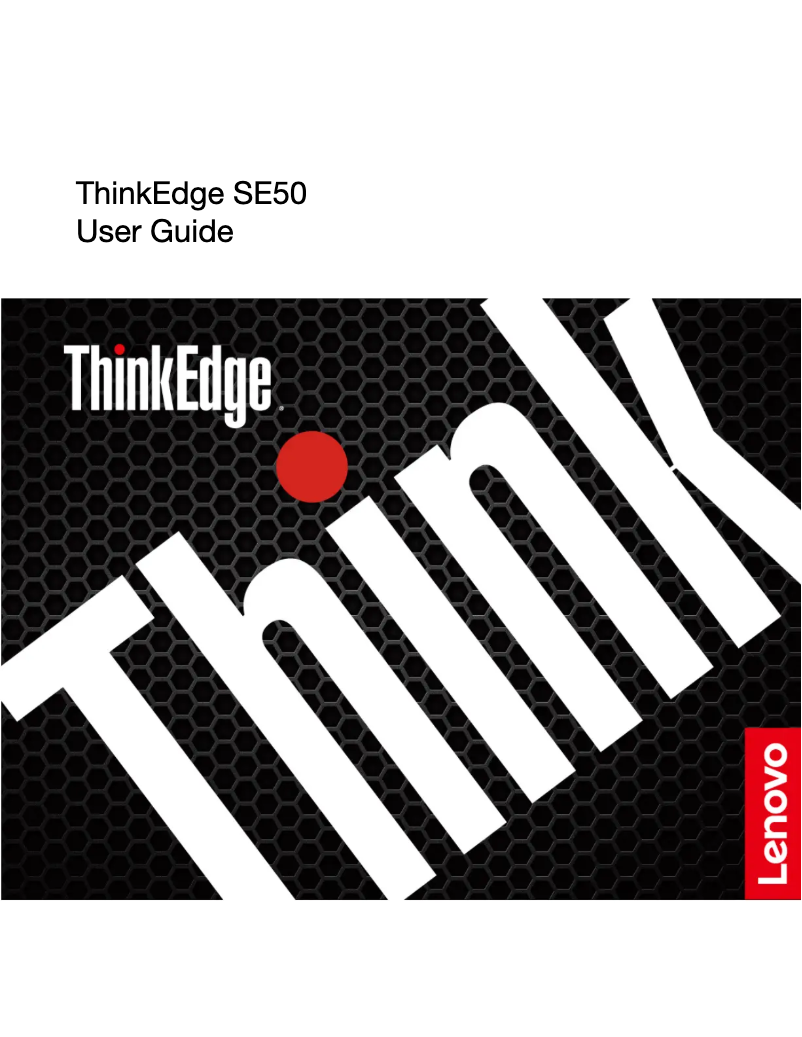 Page n°1 - Manuel utilisateur Lenovo ThinkEdge SE50