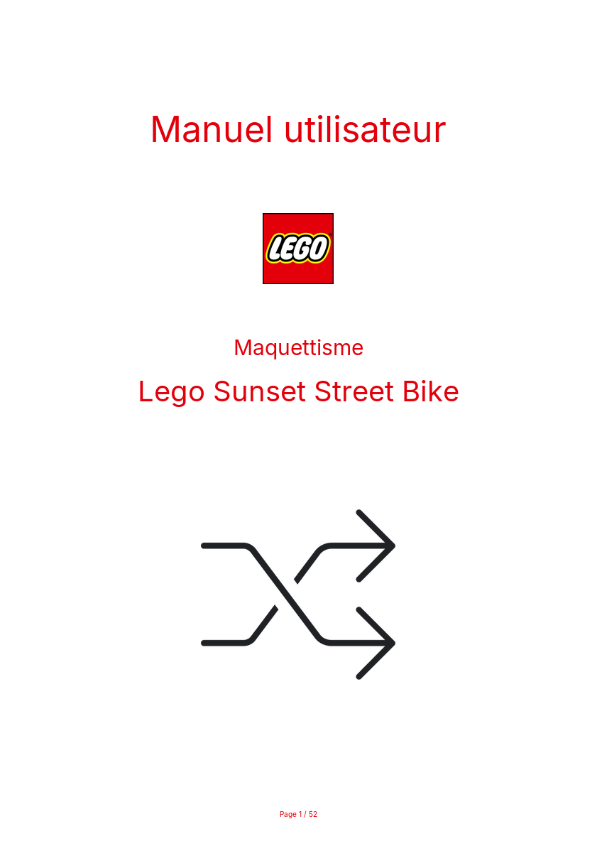 Image de la première page du manuel de l'appareil Sunset Street Bike