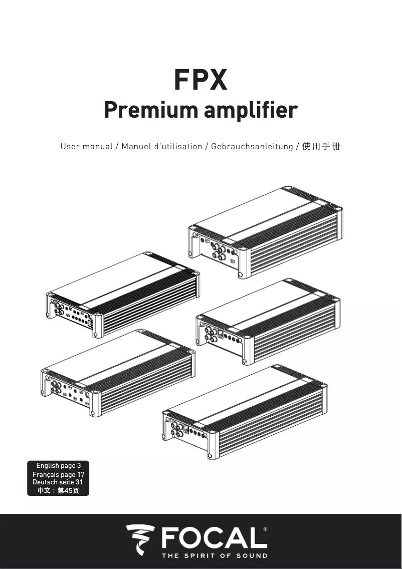 Página 1 del manual Manual de usuario Focal FPX