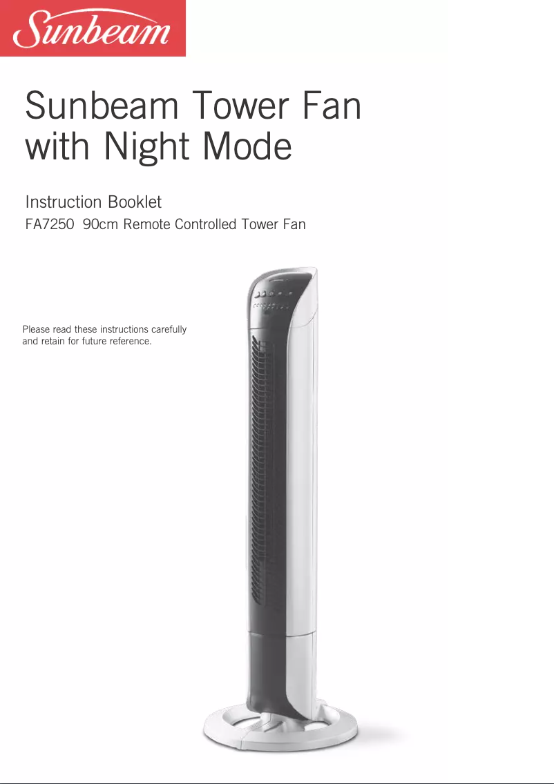 First page image of the manual for FA7250