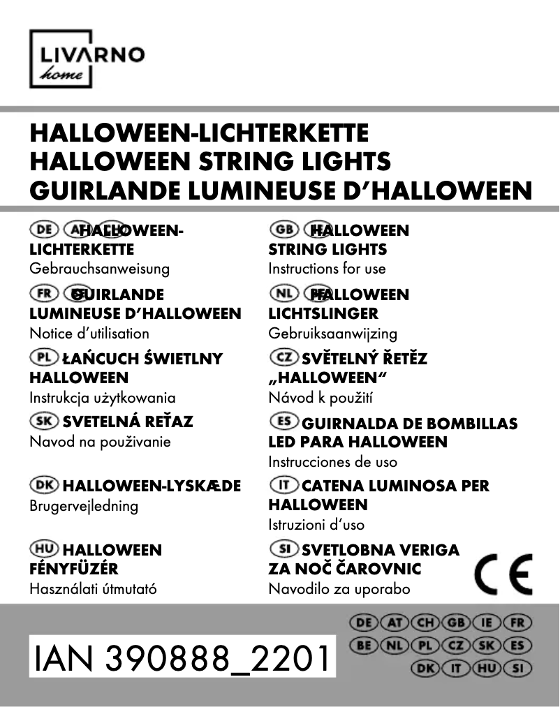 Page 1 de la notice Manuel utilisateur Livarno Lux IAN 390888