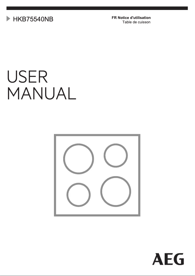 Página 1 del manual Manual de usuario AEG HKB75540NB