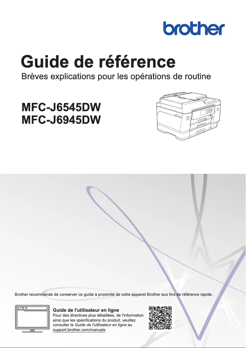 Image de la première page du manuel de l'appareil MFC-J6545DW