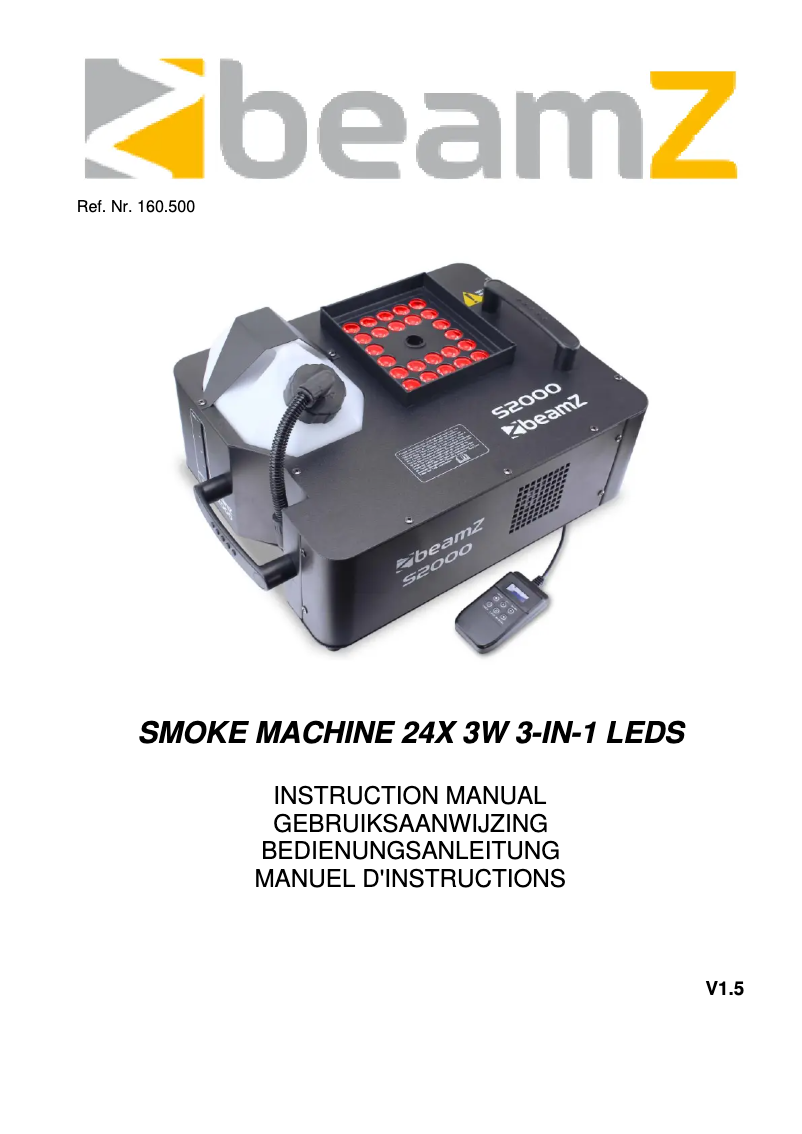 Page 1 de la notice Manuel utilisateur BeamZ S2000