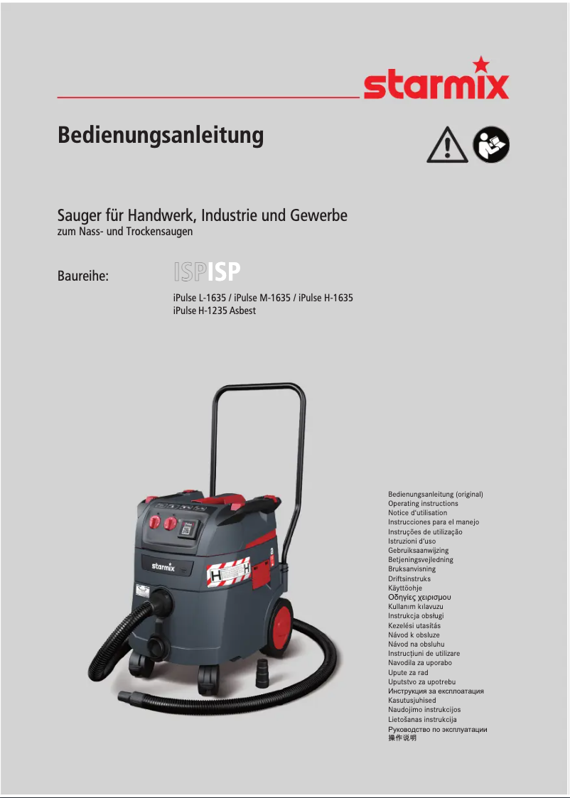 Page 1 de la notice Manuel utilisateur Starmix ISP iPulse H-1235