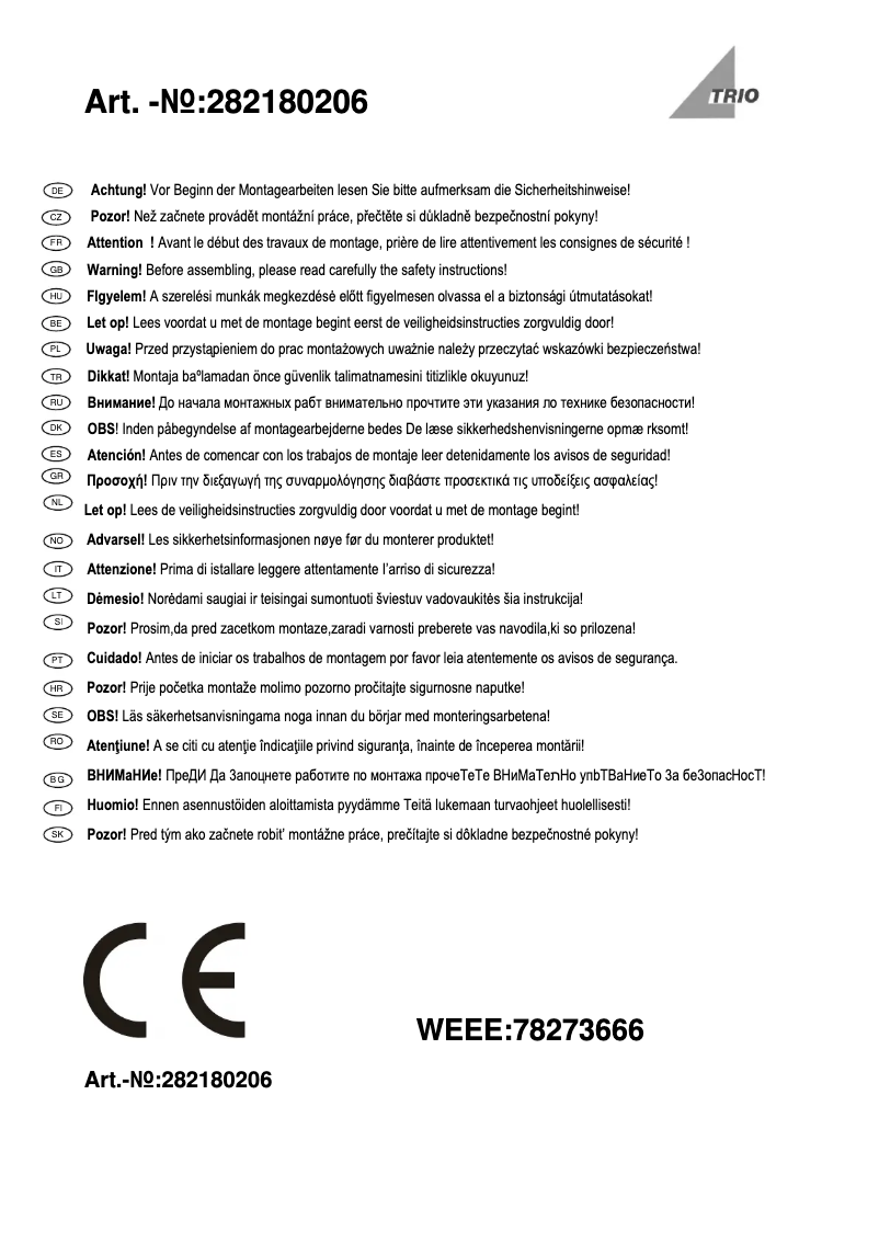 Image de la première page du manuel de l'appareil Livello 282180206