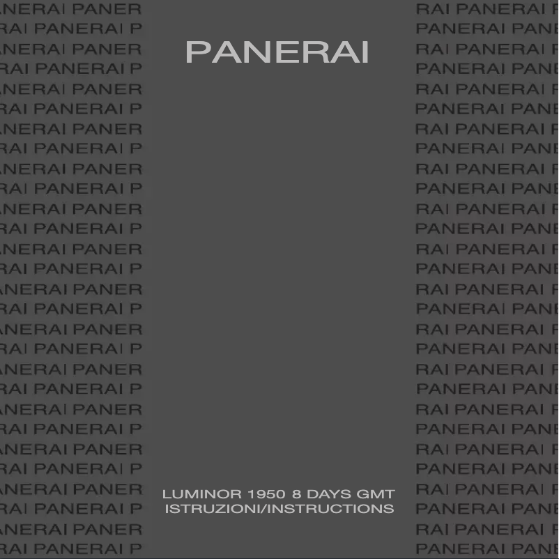 Page 1 de la notice Manuel utilisateur PANERAI Luminor 1950 8 Days GMT Acciaio