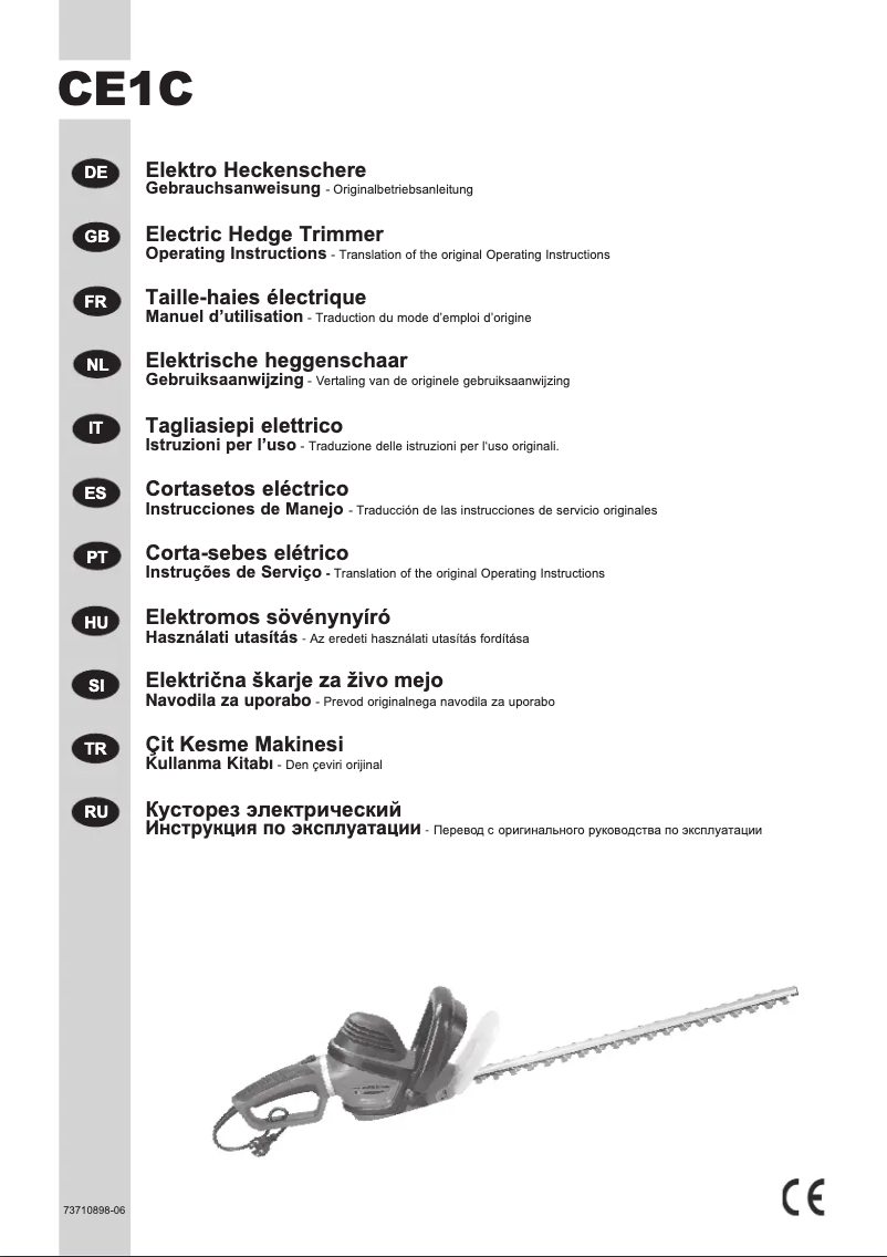 Imagen de la primera página del manual del dispositivo CE1C