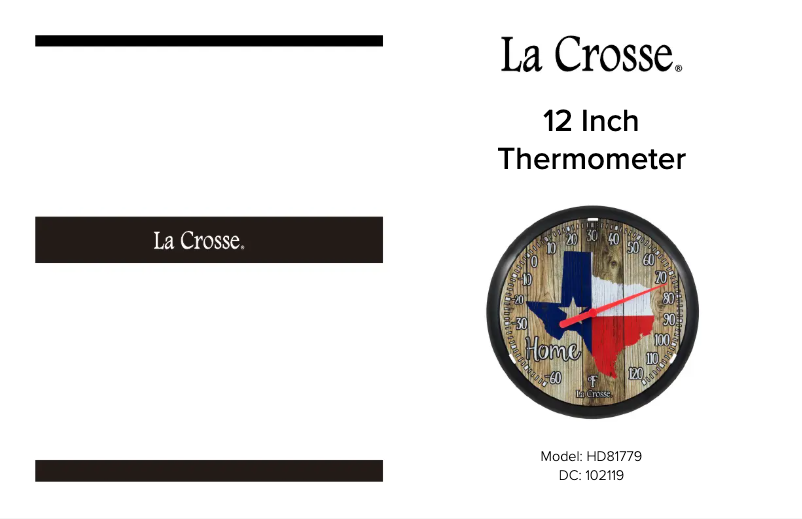 Page n°1 - Manuel utilisateur La Crosse Technology HD81779