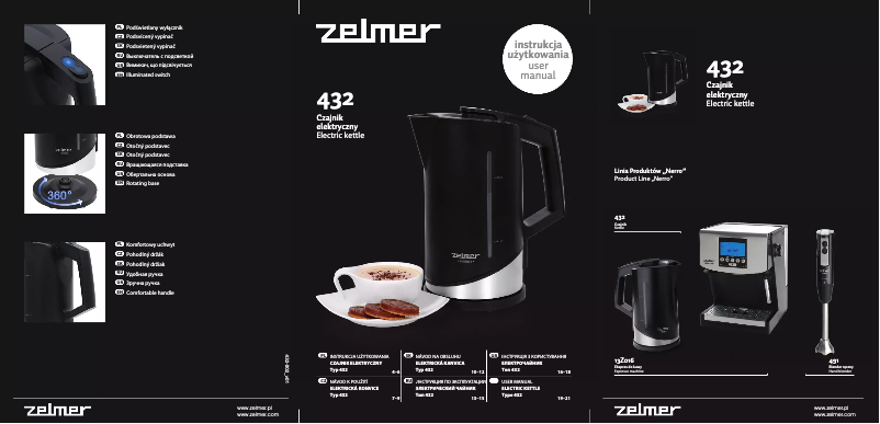 Page 1 de la notice Manuel utilisateur Zelmer ZCK0259B