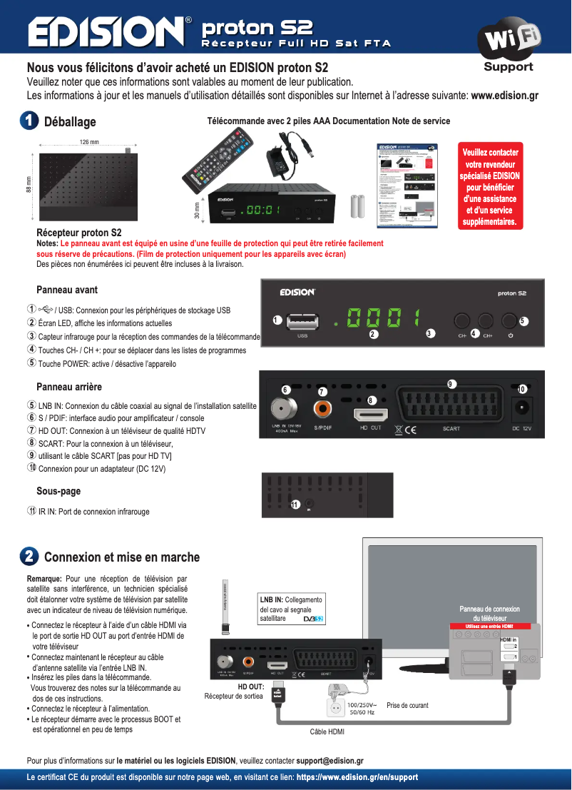 Image de la première page du manuel de l'appareil Proton S2