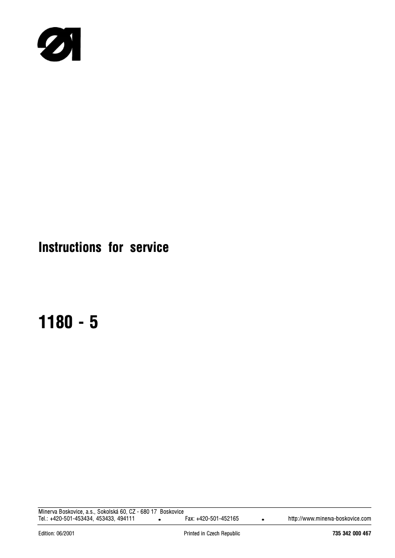 Image de la première page du manuel de l'appareil 1180