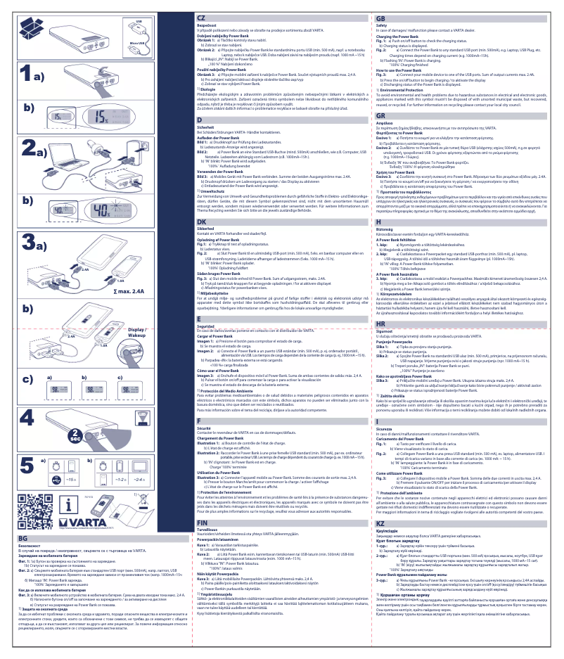 Page 1 de la notice Manuel utilisateur Varta LCD 13000