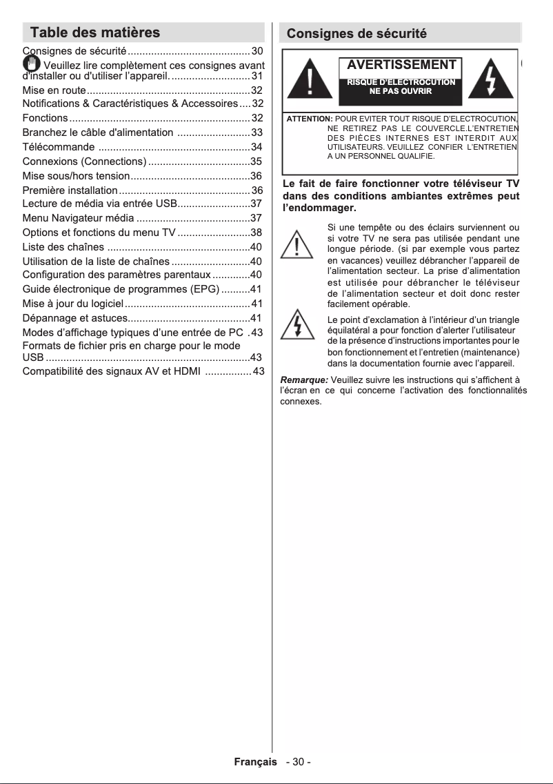 Image de la première page du manuel de l'appareil D32H125A3C