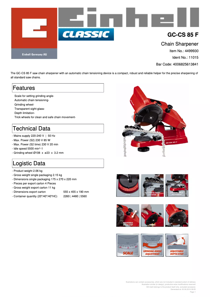 Image de la première page du manuel de l'appareil GC-CS 85 F