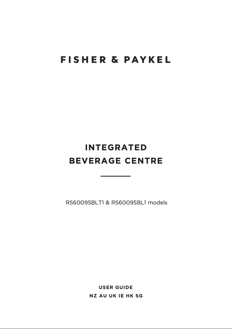 Page 1 de la notice Manuel utilisateur Fisher & Paykel RS6009SBL1