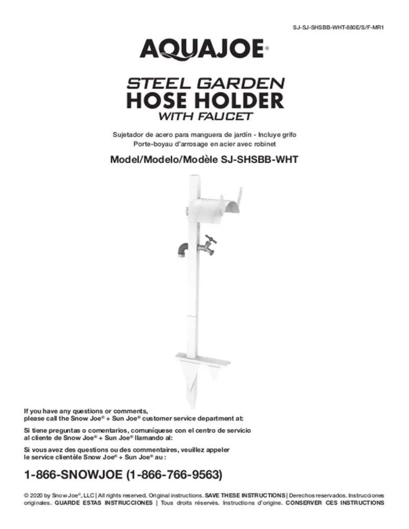 Página 1 del manual Manual de usuario Aqua Joe SJ-SHSBB-WHT