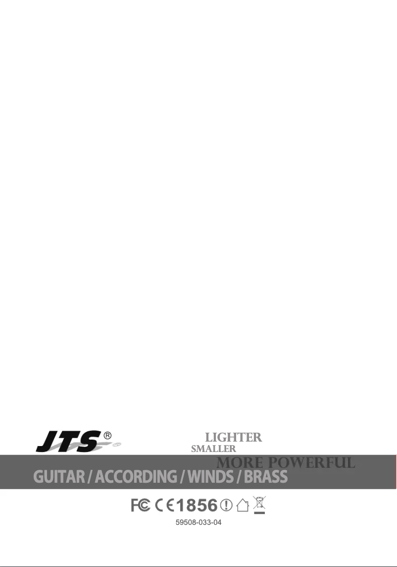 Page 1 de la notice Manuel utilisateur JTS UT16GT