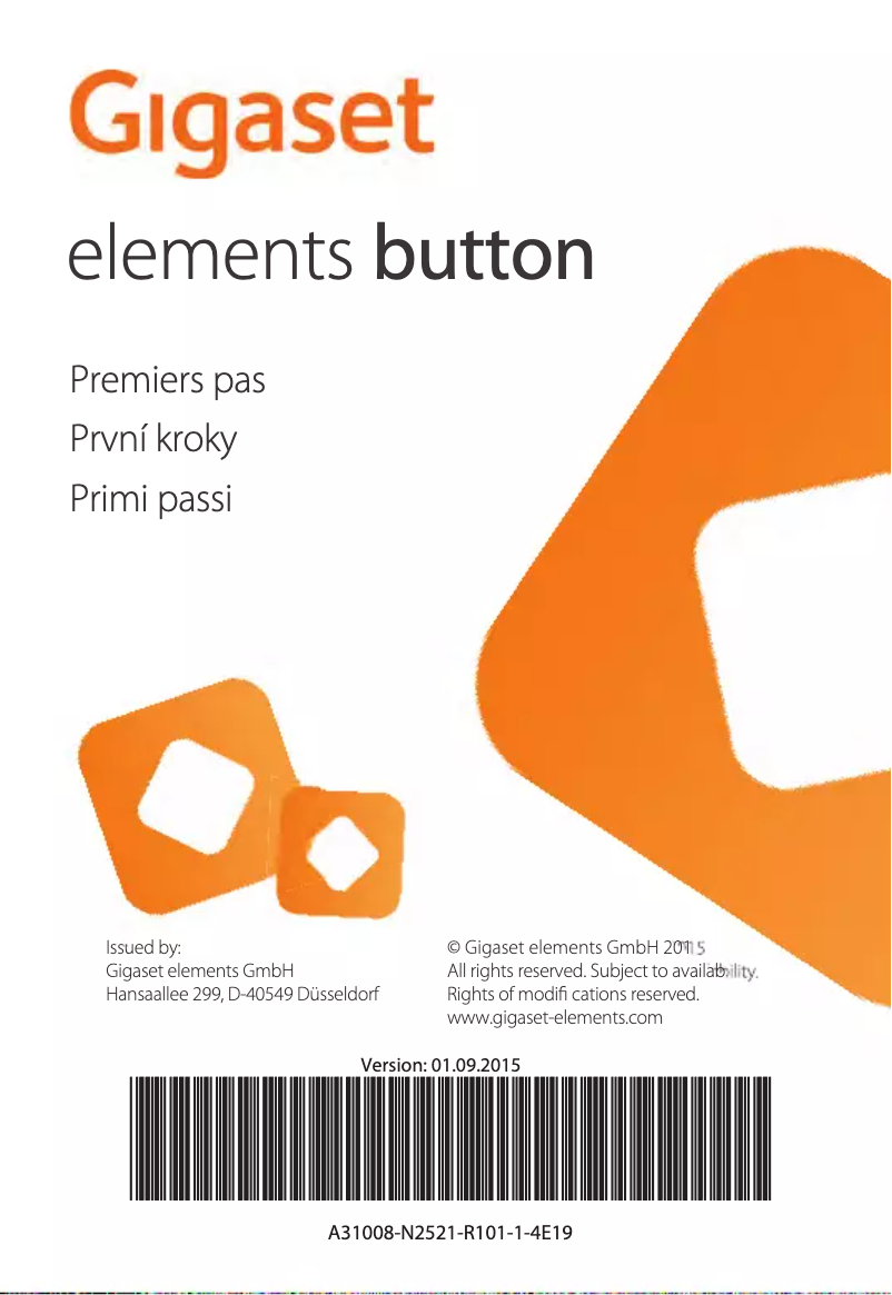 Image de la première page du manuel de l'appareil Button ONE X