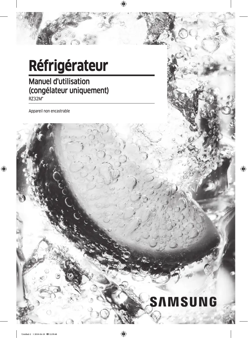Image de la première page du manuel de l'appareil RZ32M7000WW