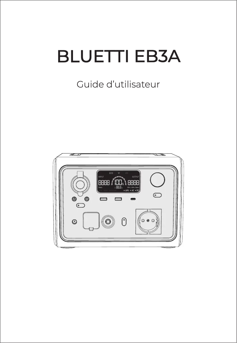 Image de la première page du manuel de l'appareil EB3A