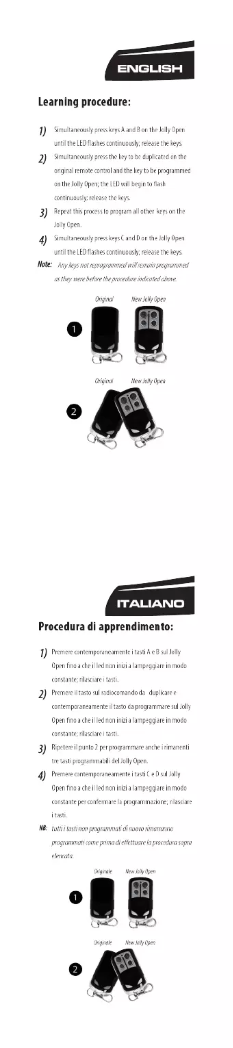 Image de la première page du manuel de l'appareil Open 4