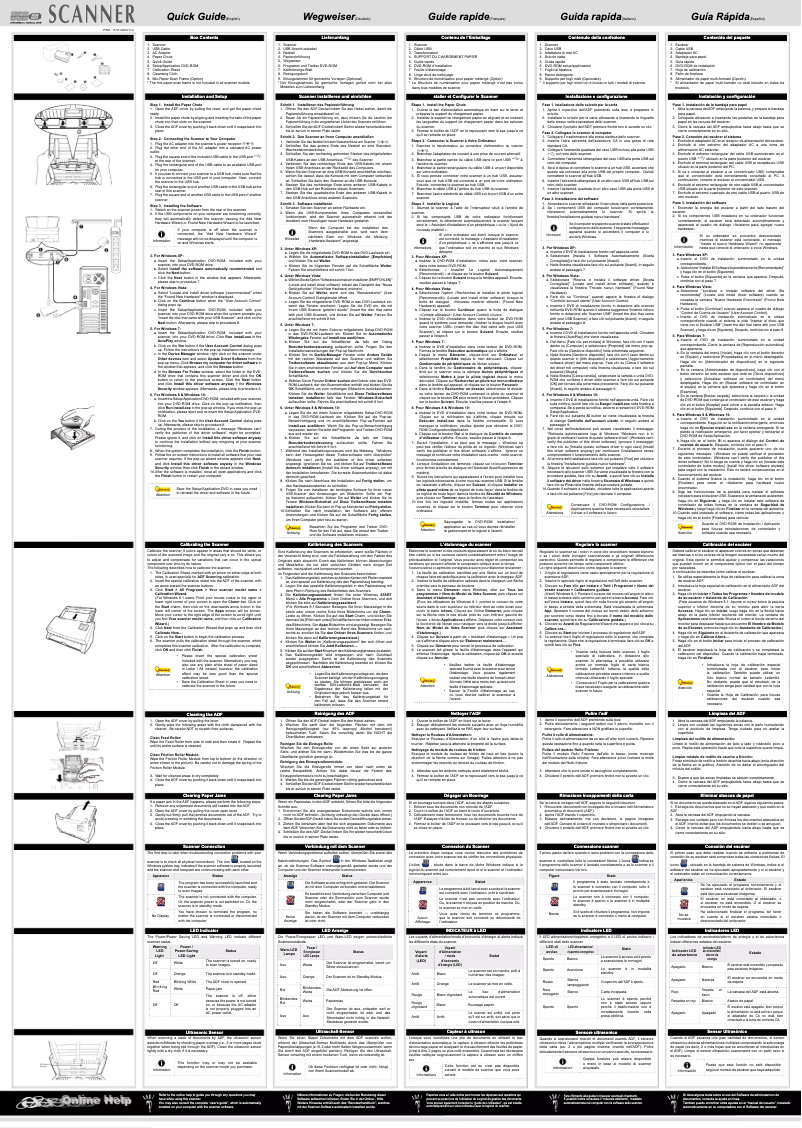 Page n°1 - Manuel utilisateur Plustek SmartOffice PS456U