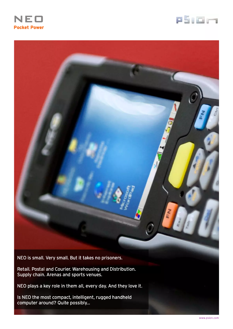 Page 1 de la notice Manuel utilisateur Psion Neo