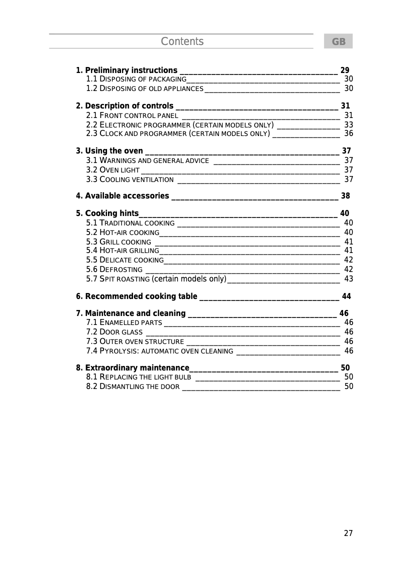 Page 1 de la notice Manuel utilisateur Smeg SE 1055 MFX