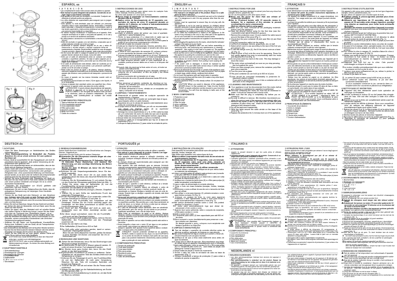 Page 1 de la notice Manuel utilisateur Solac Buon Giorno EX6156