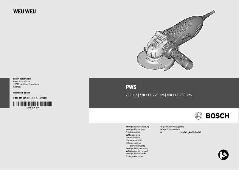 Página 1 del manual Manual de usuario Bosch PWS 720-125