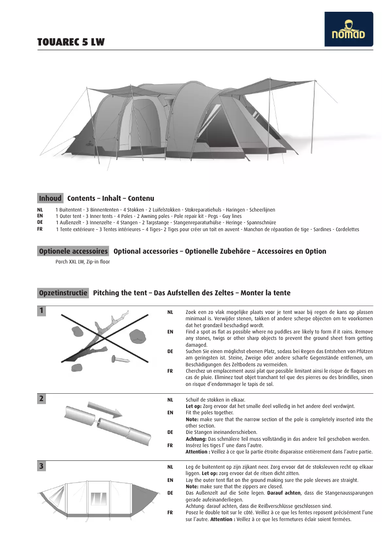 Image de la première page du manuel de l'appareil Touarec 5 LW