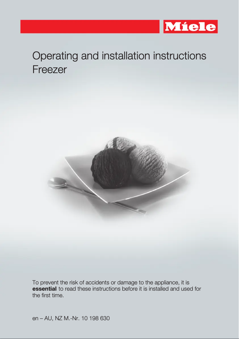 Page 1 de la notice Manuel utilisateur Miele FNS 37402 i