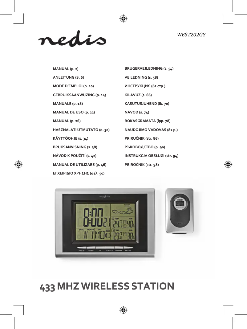 Page n°1 - Manuel utilisateur Nedis WEST202GY
