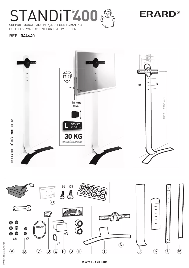 Page 1 de la notice Manuel utilisateur Erard StandiT 400