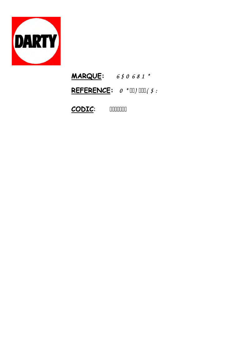 Image de la première page du manuel de l'appareil MG28F303EAW