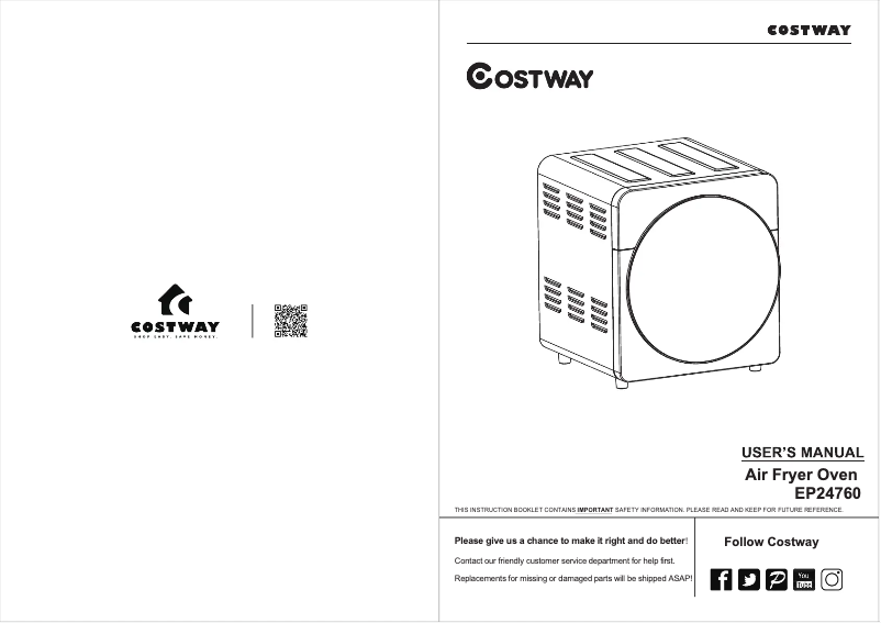 Page n°1 - Manuel utilisateur Costway EP24760