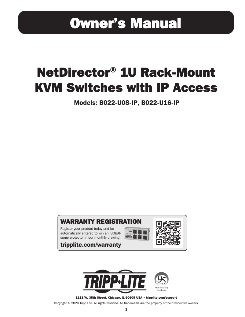 Image de la première page du manuel de l'appareil NetDirector B022-U16-IP