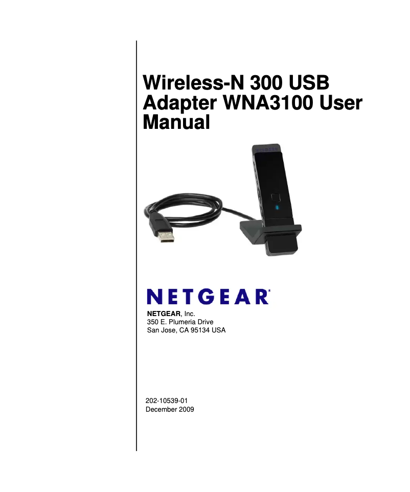Page n°1 - Mode d'emploi Netgear WNA3100