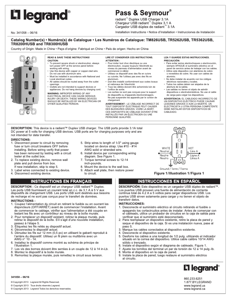 Imagen de la primera página del manual del dispositivo TM826USBW