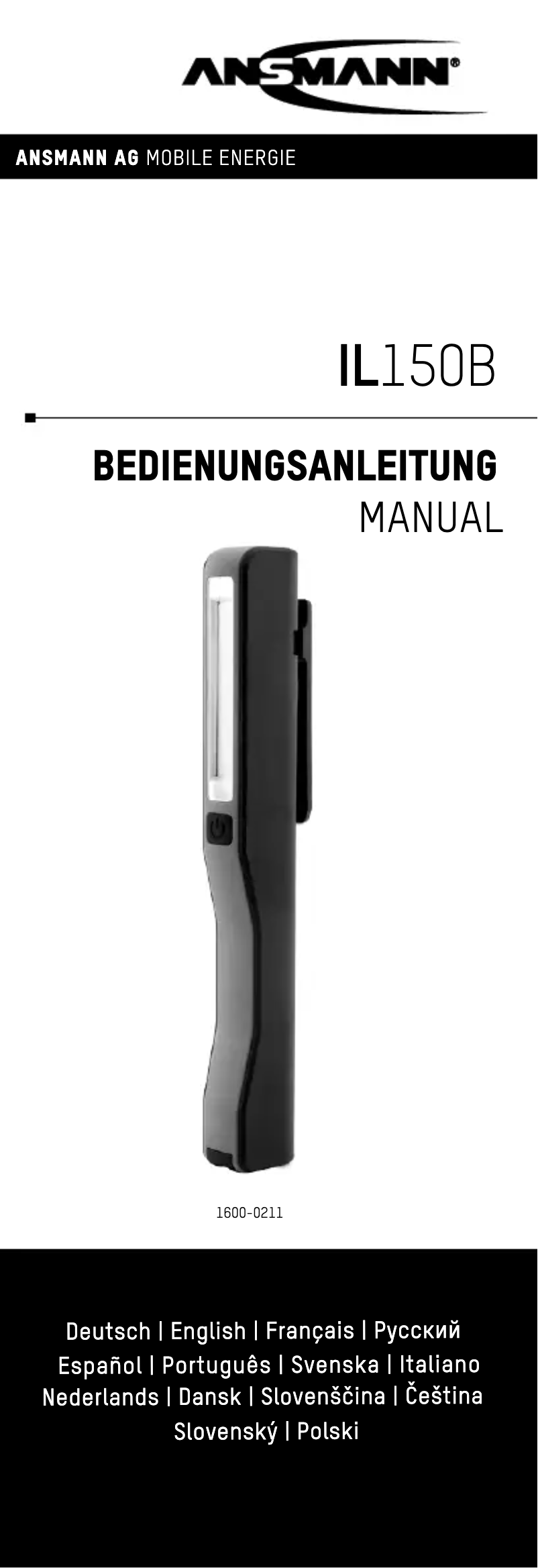 Page 1 de la notice Manuel utilisateur Ansmann IL150B