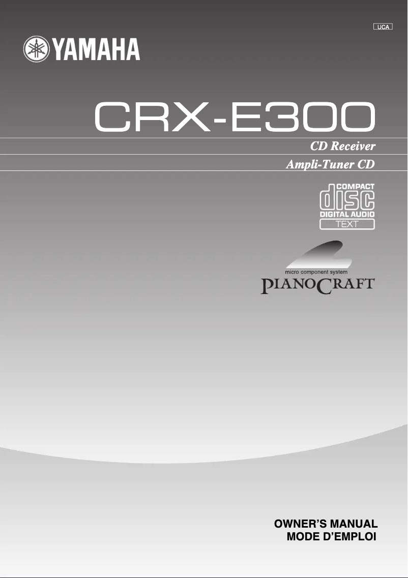 Page n°1 - Manuel utilisateur Yamaha Pianocraft CRX-E300
