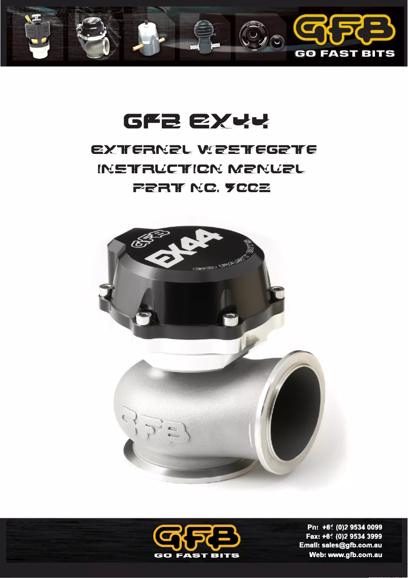 Page n°1 - Manuel utilisateur GFB EX44